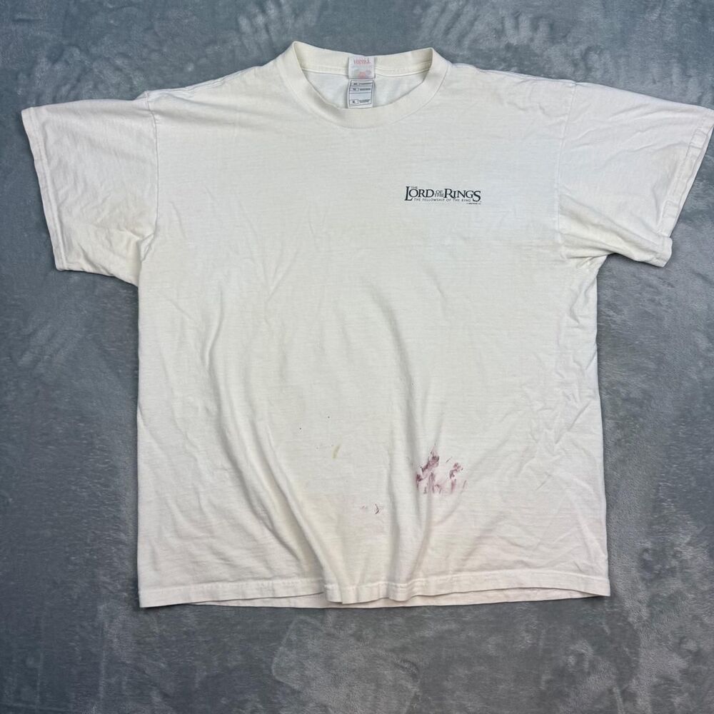 Fruit-of-the-loom Men's White and Cream T-shirt